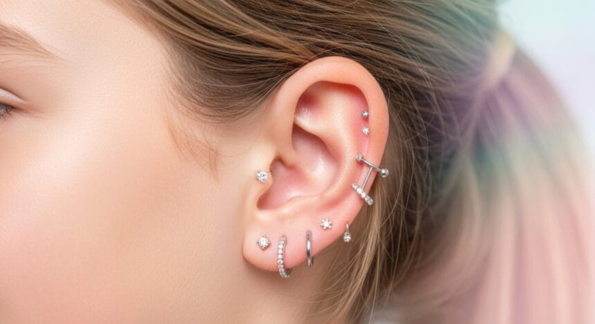 Girls Ear Piercing